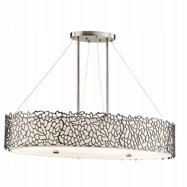 Kichler Závěsná lampa Silver Coral 4xE27 60W Klasický Pewter Stříbrný
