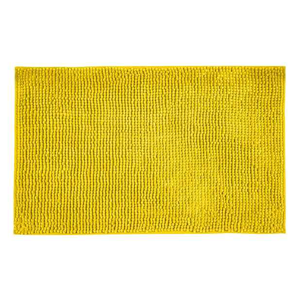 Žlutá textilní koupelnová předložka 50x80 cm Chenille – Allstar