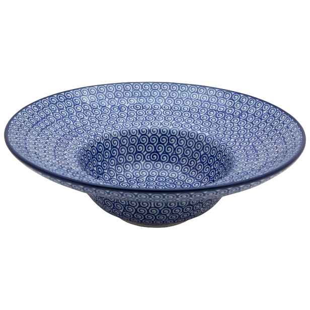 Hluboký špagetový talíř 25 cm Umělecká keramika Bolesławiec 0028 Spirale