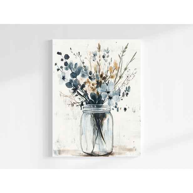 Obraz Na Plátně Canvas Akvarel Příroda Květiny Kytice Jaro Léto 60x80