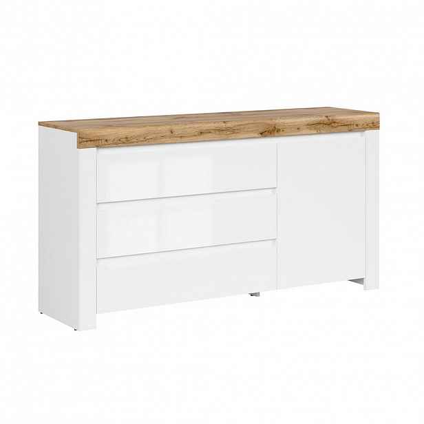 Petits-meubles SIDEBOARD Hella Bílá a dřevo