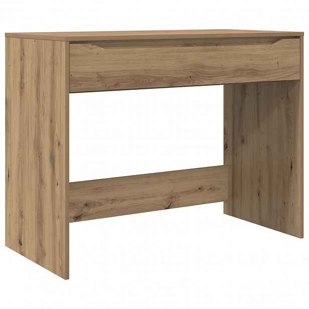 vidaXL Stůl s šuplíkem Řemeslný Dub Dřevěný materiál 100 x 50 x 78 cm