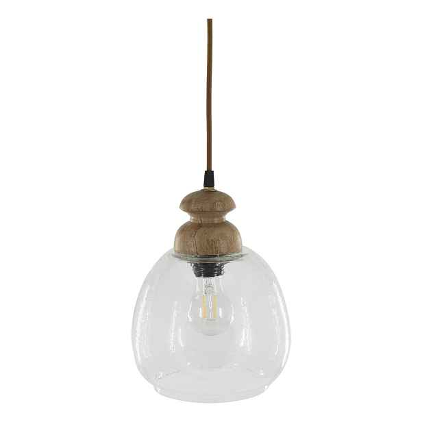 Závěsné skleněné světlo Mirabelle - Ø 16*25 cm Chic Antique