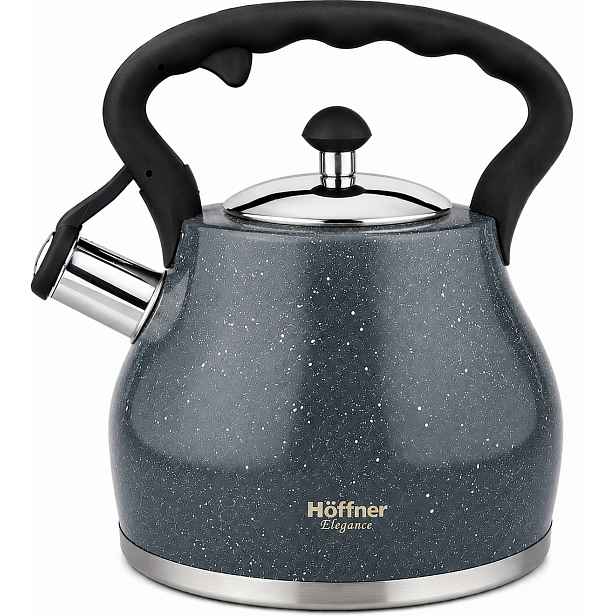 Konvice S Píšťalkou, Pevná, Nerezová Ocel, Plné Dno 2,7 L Hoffner