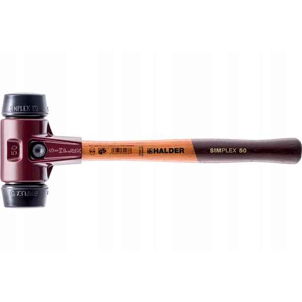 Dlažební kladivo Halder Simplex Ø40 330 mm, středně tvrdá guma, 660 g, dřevo