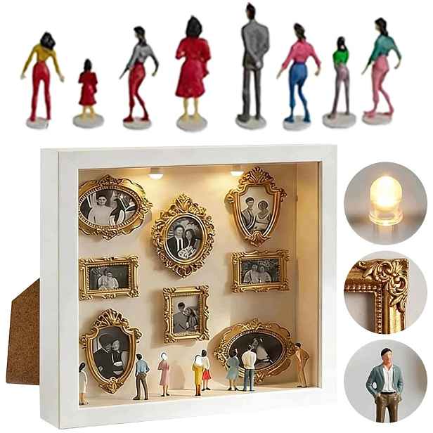 Rámeček Rámeček Led Figurky Dekorativní ve stylu Vintage Ideální pro zobrazení