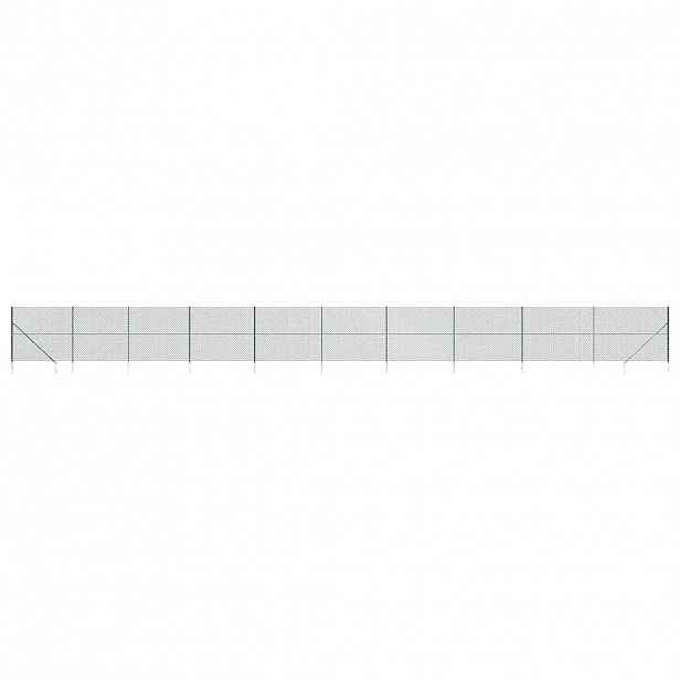 vidaXL Drátěné pletivo s kotevními hroty zelené 1,6 x 25 m