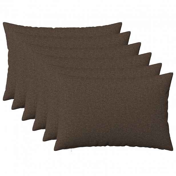 vidaXL Povlak na polštář 6 ks HEERLEN Taupe 30 x 50 cm Textil