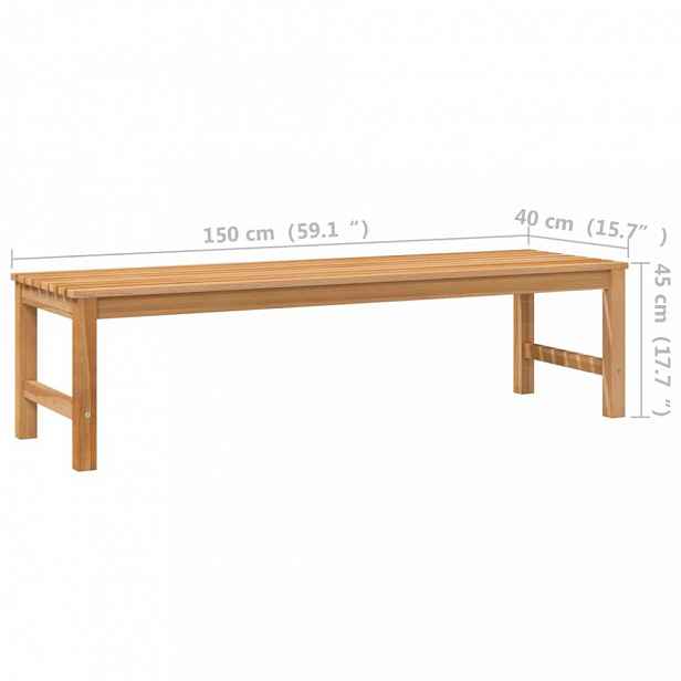 Zahradní lavice teak 150 cm