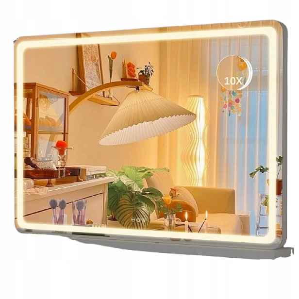 Zrcadlo 55X80 CM Podsvícené Zrcátko S Usb Portem