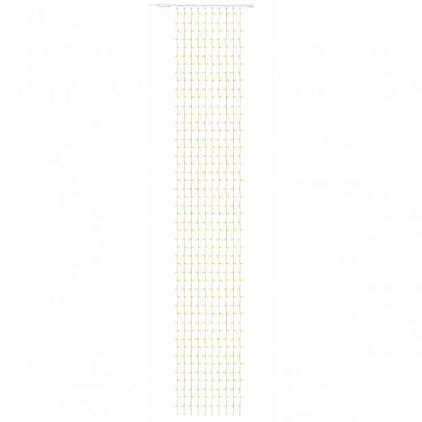 Easy Fix LED světelný závěs venkovní, 100 × 800 cm, teple bílá, 700 diod, bílý kabel, IP67, prodlužovací