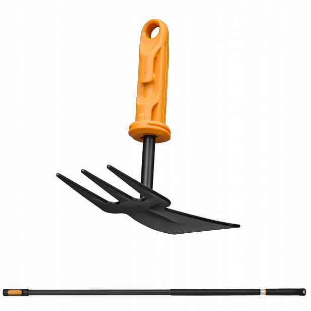 Fiskars Oneclick zahradní motyka s vidlemi 5 cm násada 119-174 cm