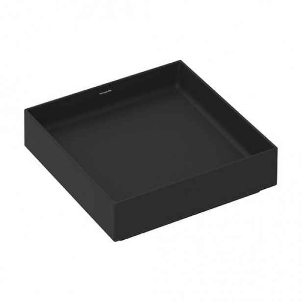 Hansgrohe Xuniva Evo E umyvadlo 40x40 cm černá matná mat bez otvoru pro baterii, bez přepadu 60324670