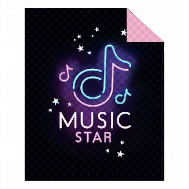 Přehoz na postel pro mládež 170x210 Music Nutka