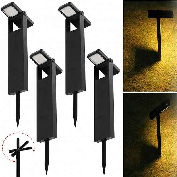 Sada 4 kusů zásuvných lamp, zahradních lamp, solárních Led lamp