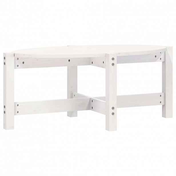 vidaXL Konferenční stolek bílý 87 x 48 x 35 cm masivní borové dřevo