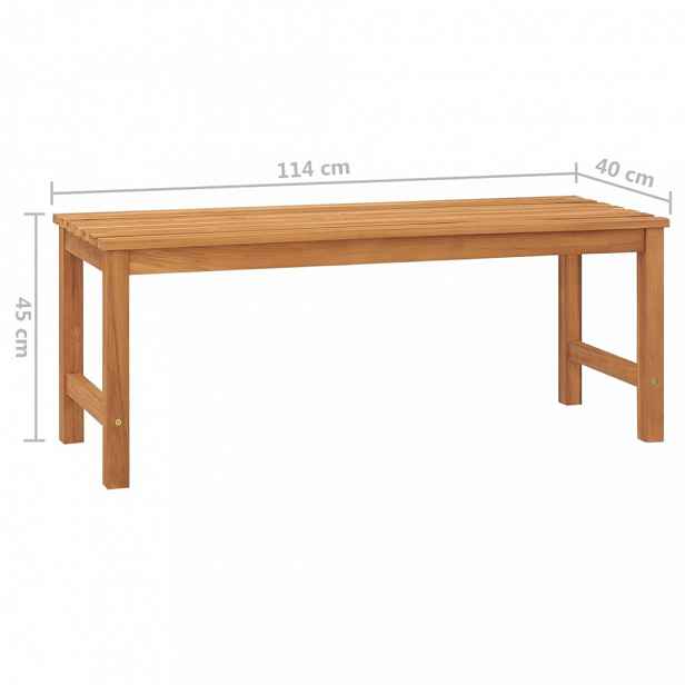 Zahradní lavice teak 114 cm