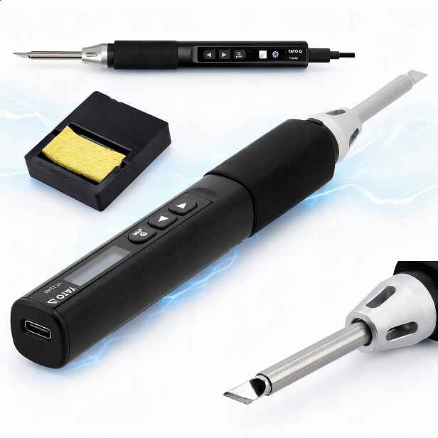 Přenosná Digitální Páječka 65W S Oled Hrotem T12 Usb-c Yato YT-82488