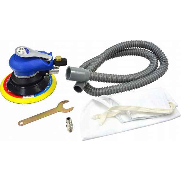 Geko excentrická pneumatická bruska 150mm s odsáváním