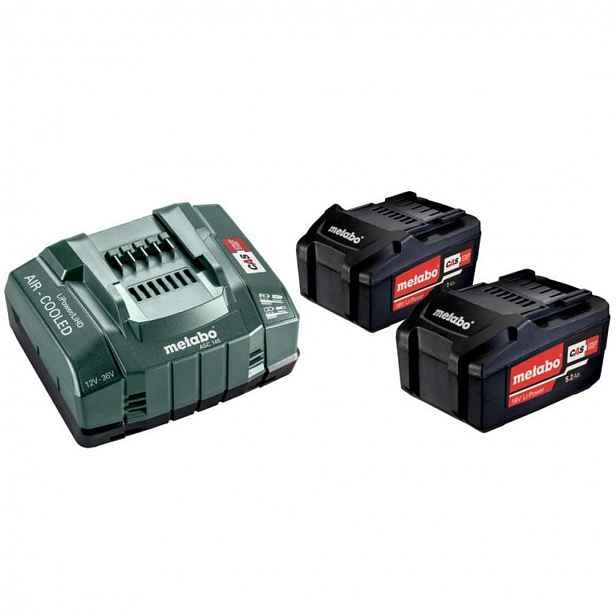 Metabo - Sada 8A nabíječky a 2x aku 18 V Li-Power 5,2 Ah 685051000