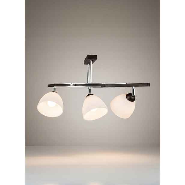 Stropní Svítidlo Lustr Fiona 3 Bronzová 3x E27 Euro-lamp Hladká Bílá Stínidlo