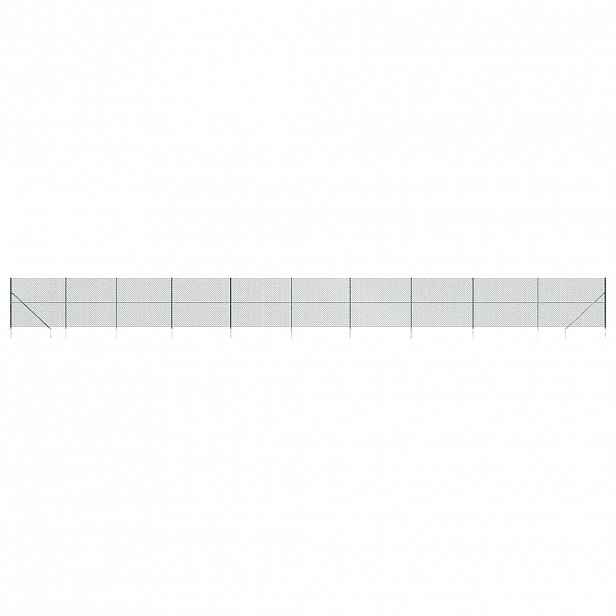 vidaXL Drátěné pletivo s kotevními hroty zelené 2 x 25 m