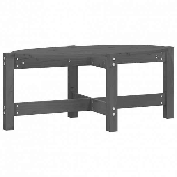 vidaXL Konferenční stolek šedý 87 x 48 x 35 cm masivní borové dřevo