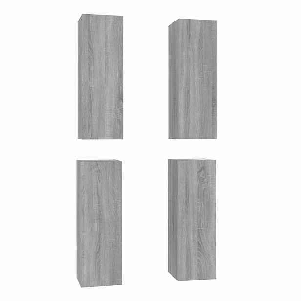 vidaXL TV skříňky 4 ks šedé sonoma 30,5 x 30 x 90 cm kompozitní dřevo