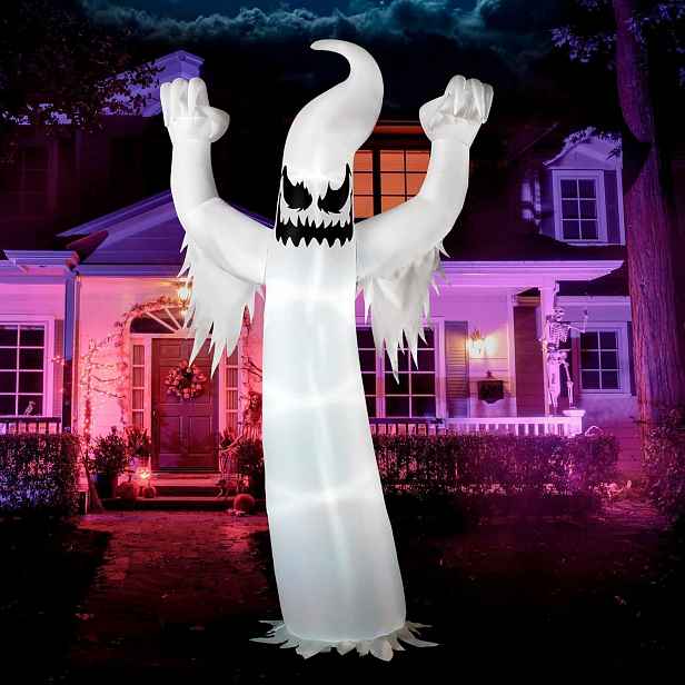 Nafukovací dekorace na zahradu s vestavěnými Led světly, na Halloween