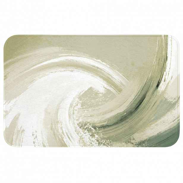 OnlyWow KOUPELNOVÁ PŘEDLOŽKA Abstraktní - Tahy štětcem - Vlny - Zelená 80x50 cm