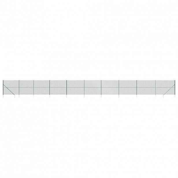 vidaXL Drátěné pletivo s kotevními hroty zelené 2,2 x 25 m