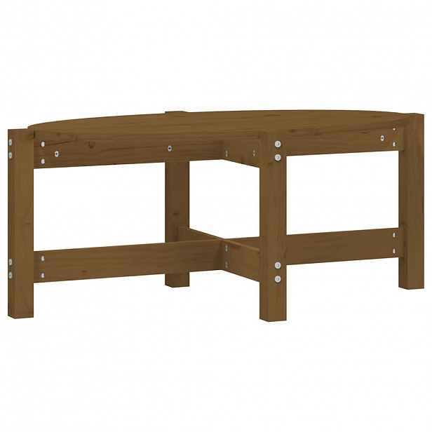 vidaXL Konferenční stolek medově hnědý 87x48x35 cm masivní borovice