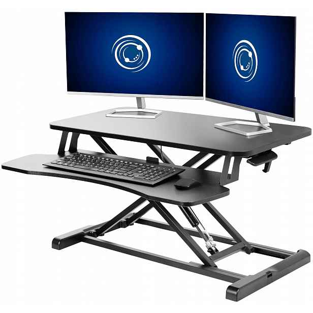 Vivo DESK-V000K Psací stůl s širokou policí na klávesnici, černý