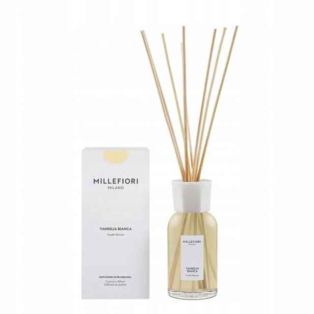 Millefiori Milano Vaniglia Bianca – difuzér s tyčinkami 250 ml
