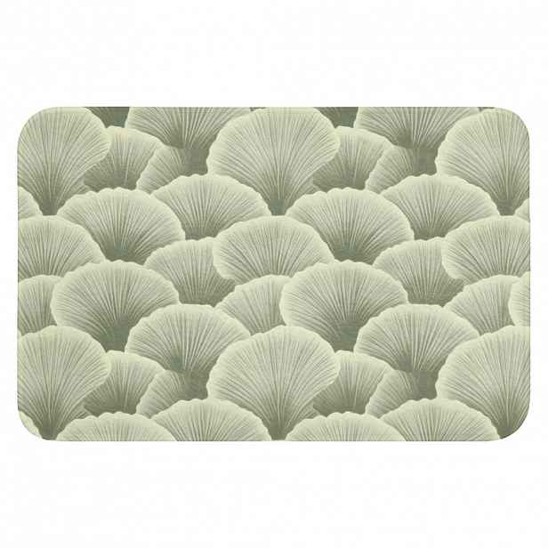 OnlyWow KOUPELNOVÁ PŘEDLOŽKA Vějíř - list - zelený 60x40 cm