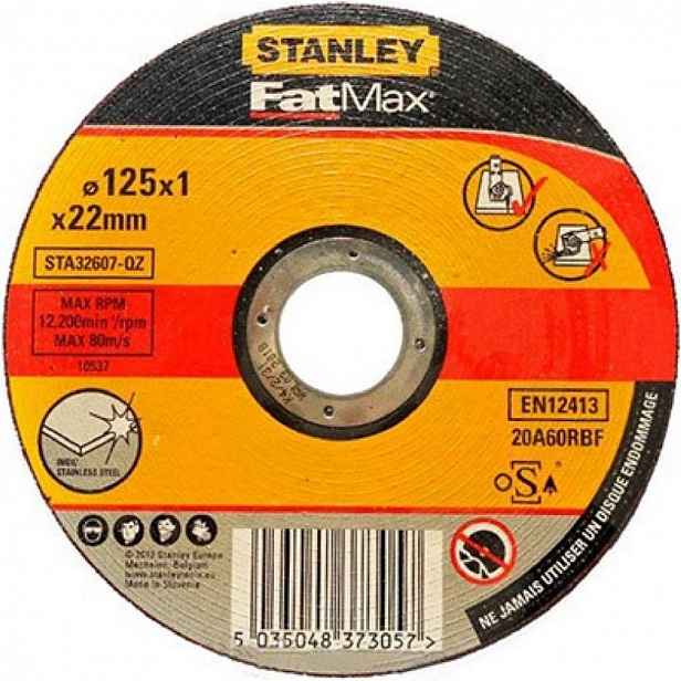 Stanley - Řezný kotouč na nerezovou ocel 125x22,2 mm STA32607-QZ
