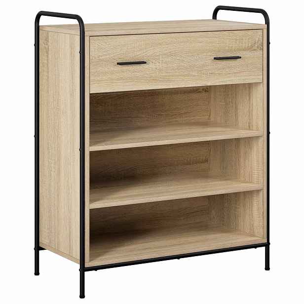 vidaXL Skříň na obuv 76 x 36,5 x 93 cm Kompozitní dřevo Dub sonoma