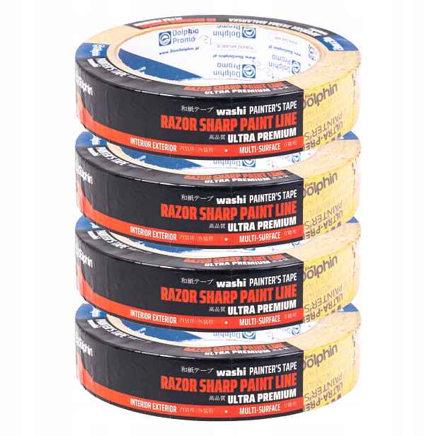 Papírová malířská páska Washi Blue Dolphin pro odřezávání barev 23 mm x 50 m