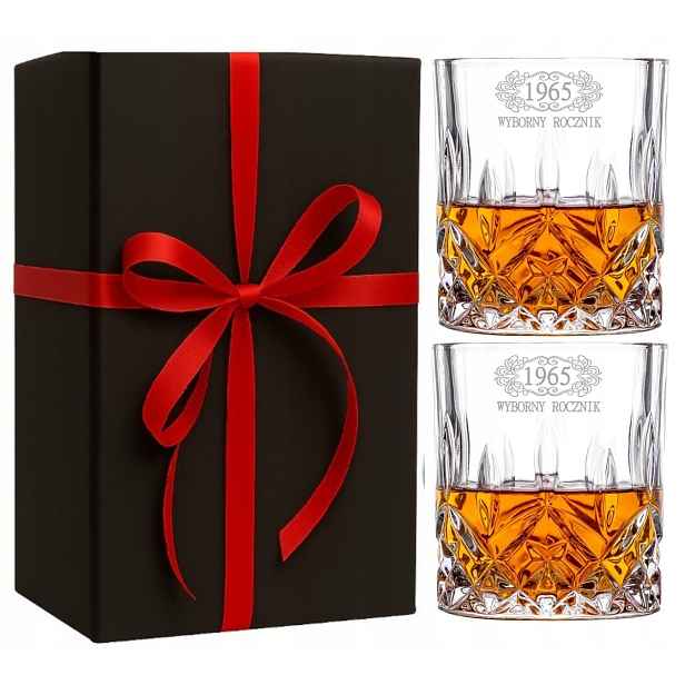 Sada 2 sklenice na whisky s gravírováním křišťál Dárek k narozeninám Výročí