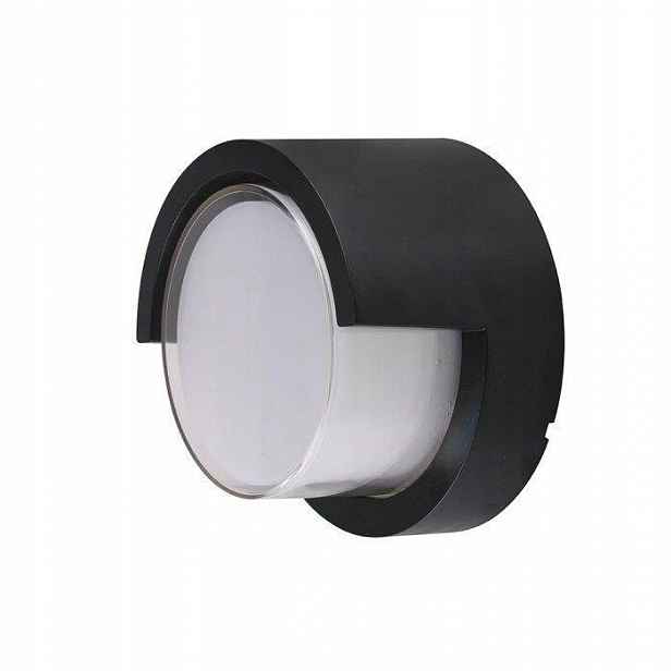 V-tac Nástěnné svítidlo 7W Led černé kulaté IP65 VT-831 3000K 610lm