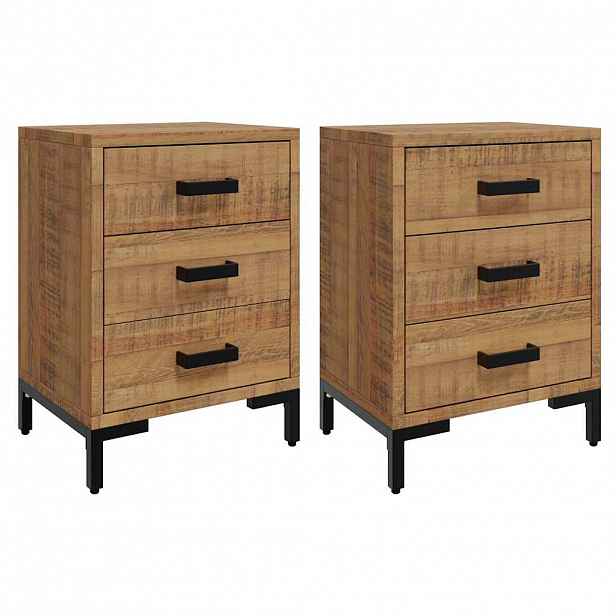 vidaXL Noční stolky 2 ks 40x30x55 cm masivní borové dřevo