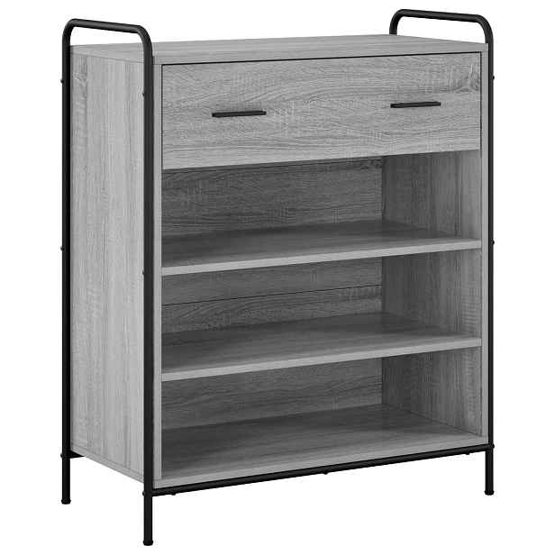 vidaXL Skříň na obuv 76 x 36,5 x 93 cm Kompozitní dřevo Šedý Sonoma