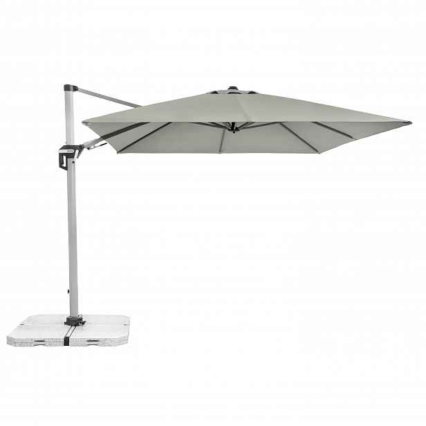 Výkyvný zahradní slunečník s boční tyčí Doppler ACTIVE 350  x 260 cm, světle šedá DP469266827