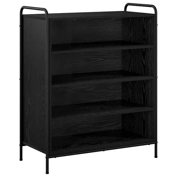 vidaXL Skříň na obuv 76 x 36,5 x 93 cm Kompozitní dřevo Černý dub