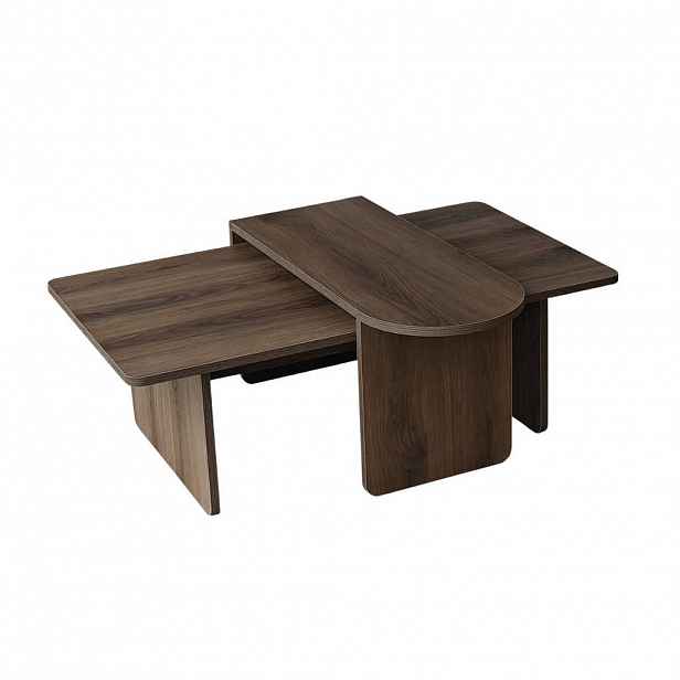 Calicosy SADA 2 konferenčních stolků s asymetrickými deskami, délka 105 cm - LIVIA