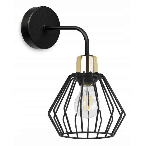Nástěnná Lampa Nástěnné Svítidlo Kov Drátěnka Led