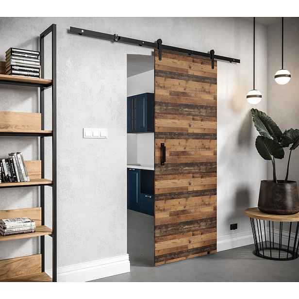 Posuvné dveře s kováním LEONTINA 1 - 90 cm, old style