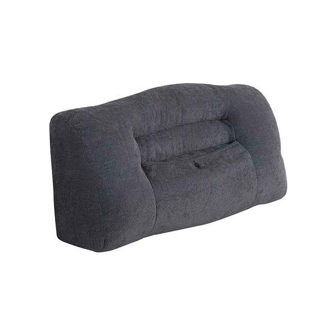 Vercart POLŠTÁŘ na podporu zad pro pohovku a postel chenille 90 cm Šedý