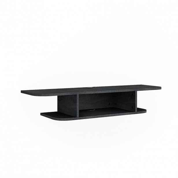 Vicco NÍZKÝ NÁBYTEK POD TELEVIZI Lorio Černý beton 105 x 18.2 cm s otevřenými přihrádkami