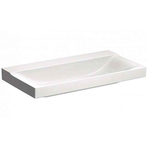 Geberit Xeno 2 - Umyvadlo 90x48 cm, bez otvoru pro baterii, bez přepadu, s KeraTect, bílá 500.532.01.1